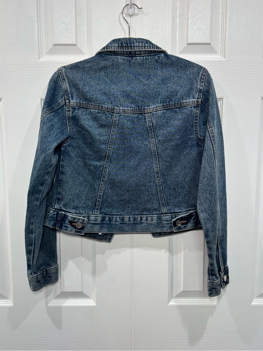 👖 Miss Selfridge Girlfriend Women's Denim Jacket - Dark Blue/Indigo - Picture 6 of 7